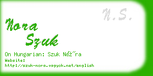 nora szuk business card